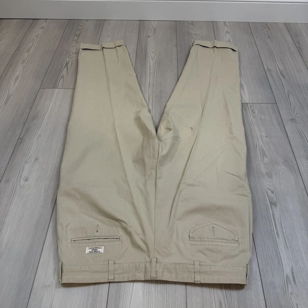 Lot Of 2 Ralph Lauren Polo Pants 38x30 Hammond Pleated Cuffed Trousers‎ Beige
